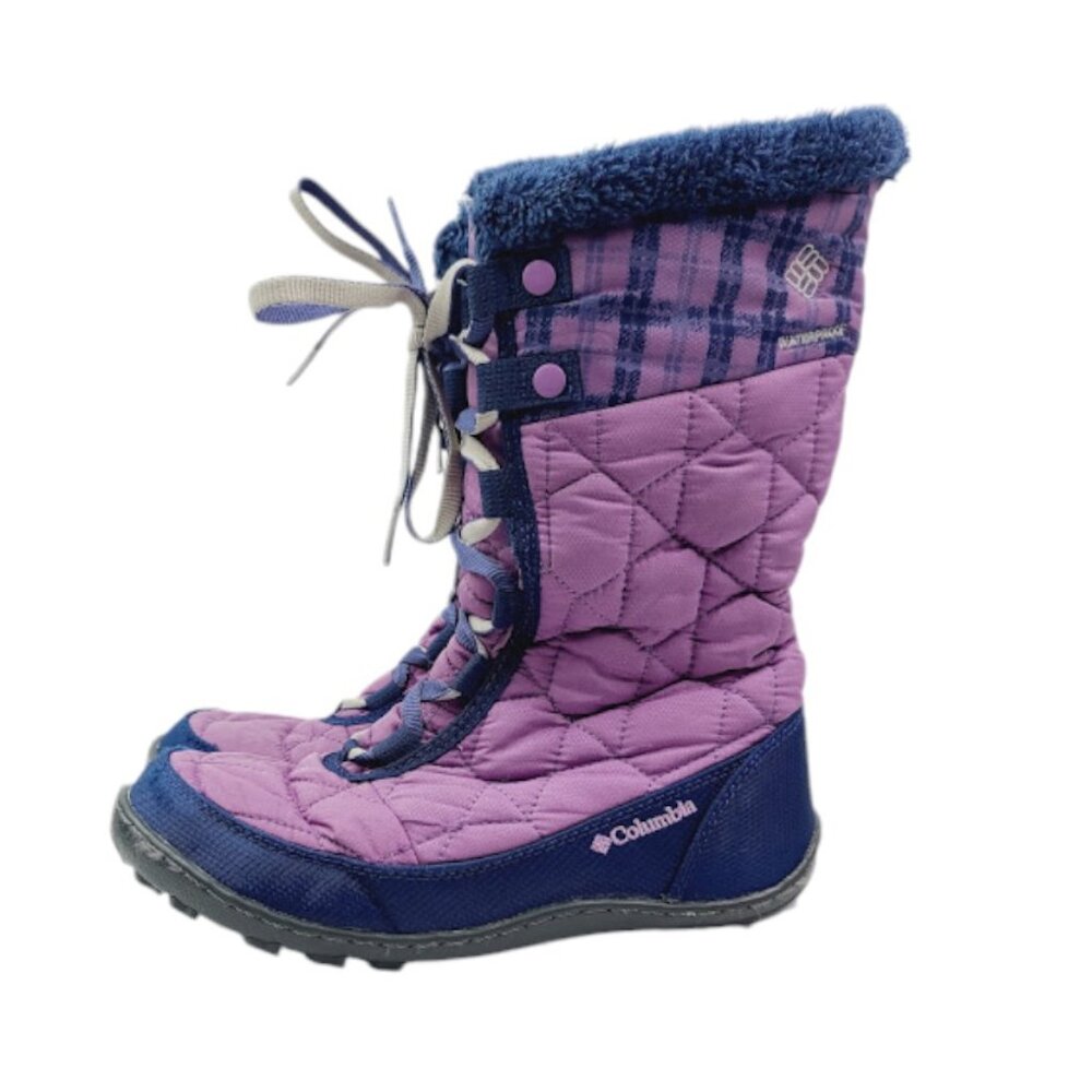 Columbia‎ Girl's Purple Minx Mid II BY1336-579 Puffed Winter Snow Boot Size 5